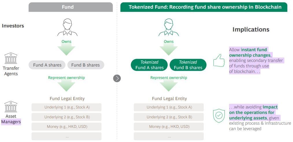 traditional vs. tokenized fund