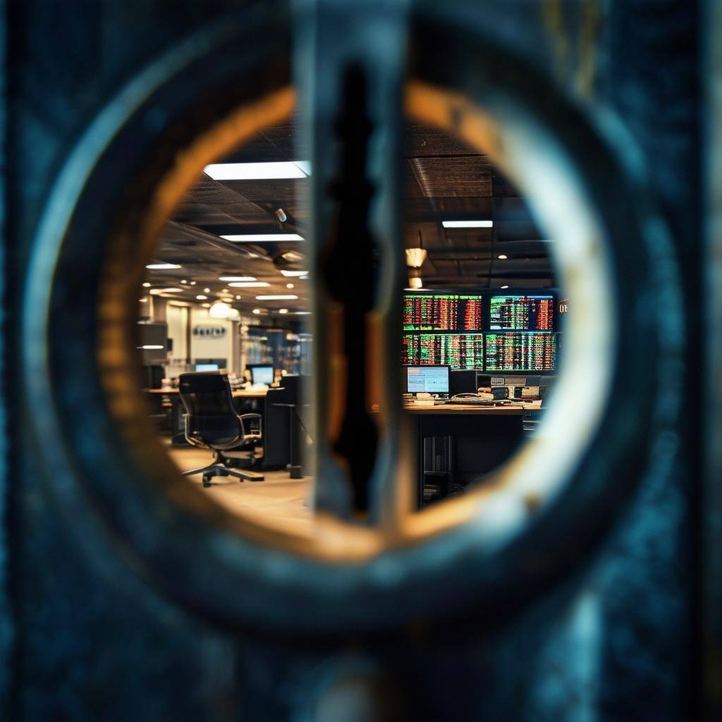 looking through a key hole